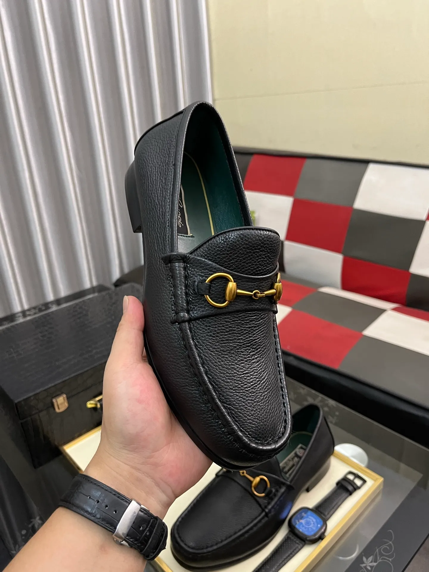 Men's Men's Shoes 💰540⌚️⌚️【GUCCI】The most popular classic Gucci leather shoes. Synchronized with the official website, the upper is made of Italian first-layer cowhide ➕cowhide lining, with unique brand and unique craftsmanship. Highlighting the hot style of the new year. Stop hesitating, stop wandering, get it now. Digital: 38--444️⃣colors available